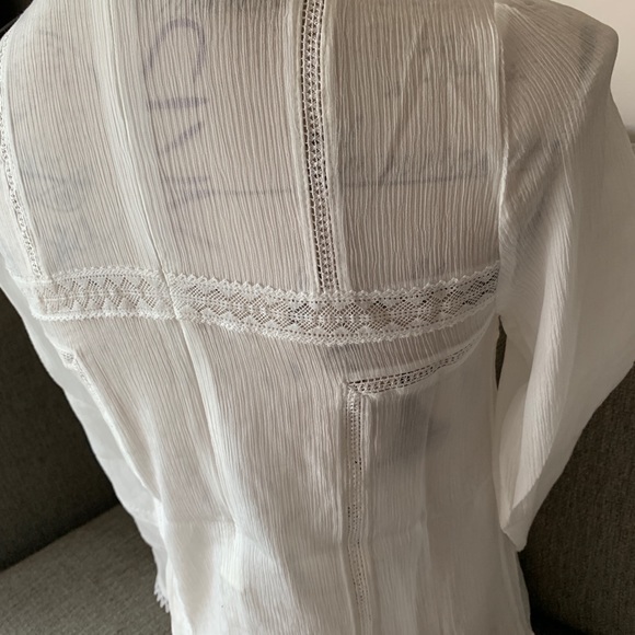 NWT AllSaints Gorgeous White Blouse 2 - Picture 5 of 6
